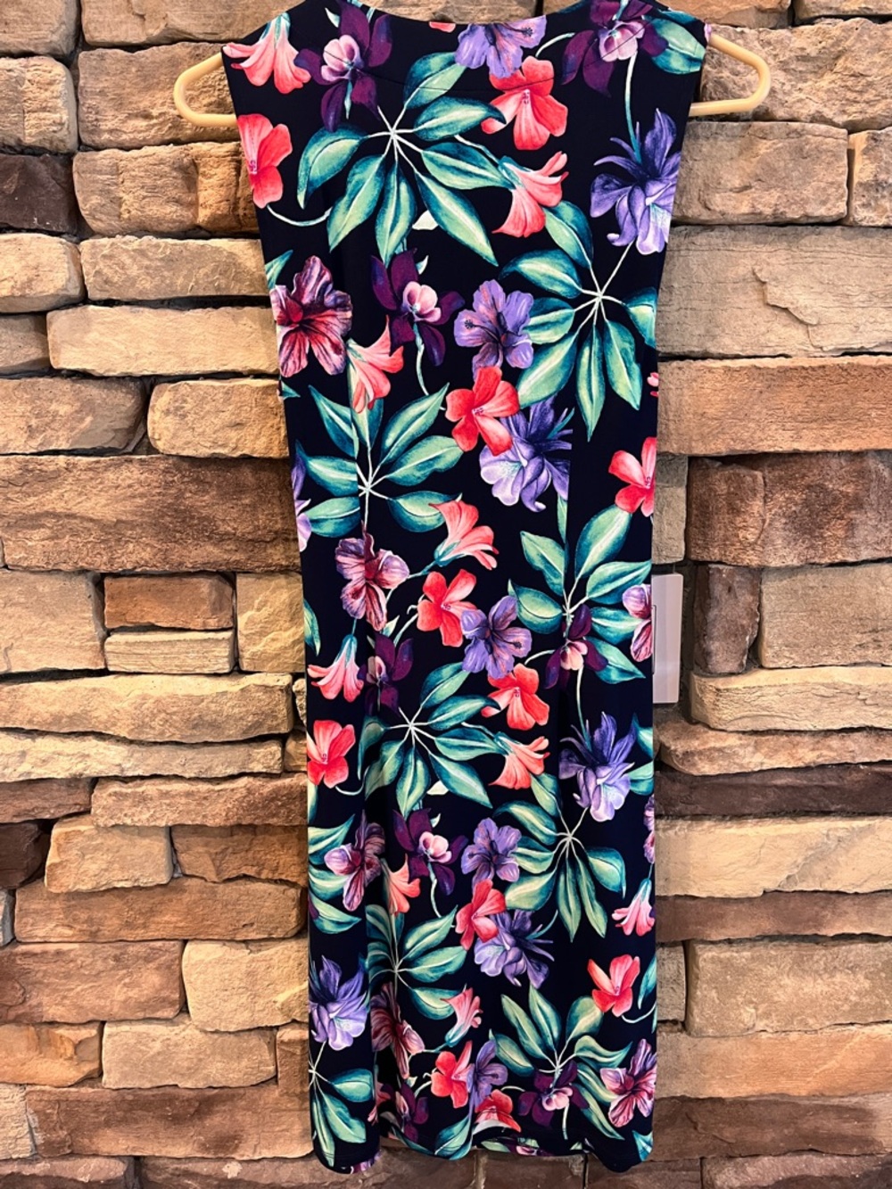 Tommy Bahama Navy Tropical Floral Wrap Dress - Picture 4 of 4